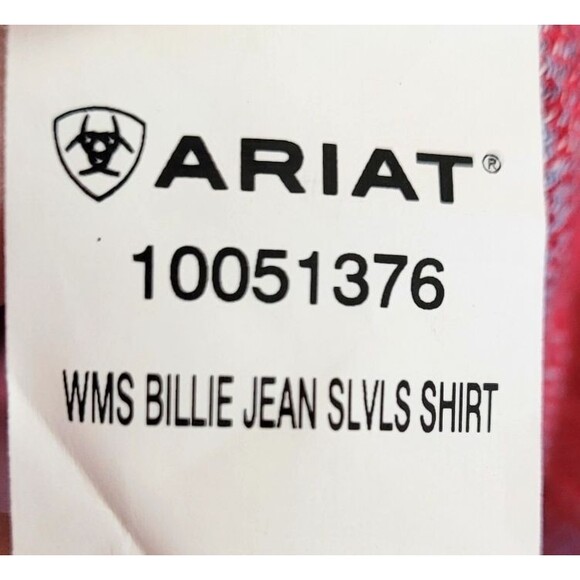 ARIAT Billie Jean Sleeveless Plaid Womens XL Red Pink Western Cowgirl Rodeo - Picture 5 of 6